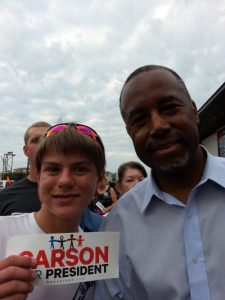 Me with Presidential candidate Dr. Ben Carson