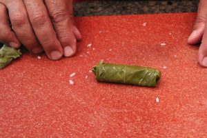 Wrapping a grape leaf (Lif Wariq duwally) 9