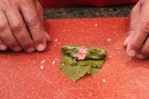 Wrapping a grape leaf (Lif Wariq duwally) 7