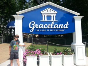 Aaron Hanania at Graceland in Memphis, TN