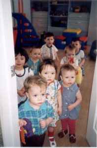Orphans at door of Orphanage 2002